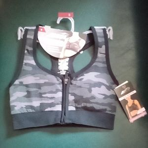 Avia zip front sports bra